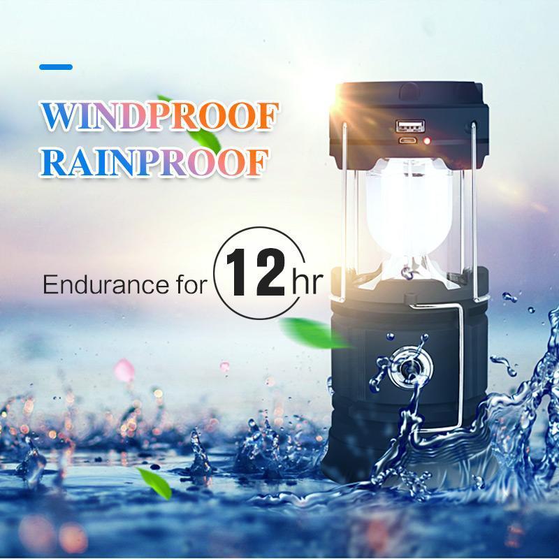 3-in-1 LED Campinglaterne mit Flackerflamme | Brehn