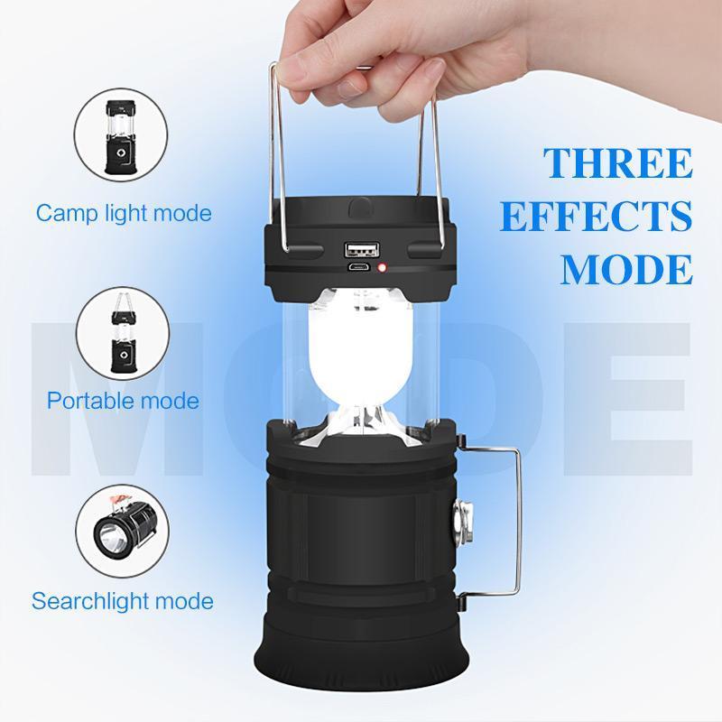 3-in-1 LED Campinglaterne mit Flackerflamme | Brehn