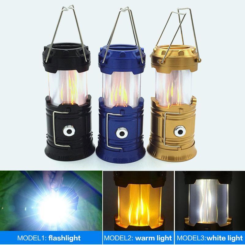 3-in-1 LED Campinglaterne mit Flackerflamme | Brehn