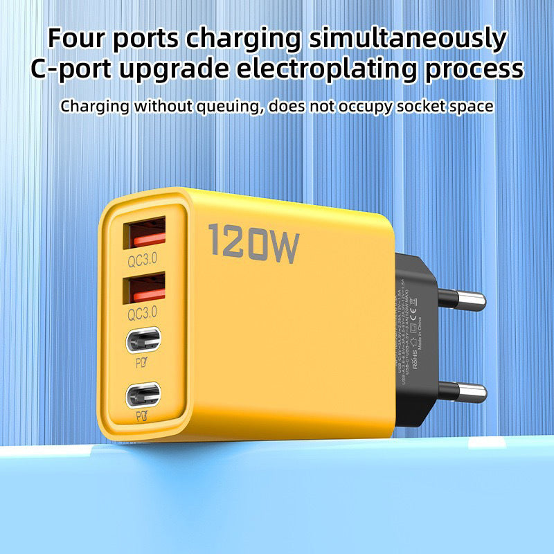 120W USB-Schnellladegerät mit 4 Ports | Brehn