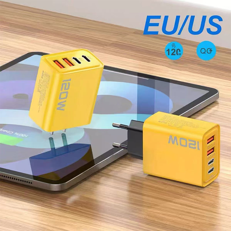 120W USB-Schnellladegerät mit 4 Ports | Brehn