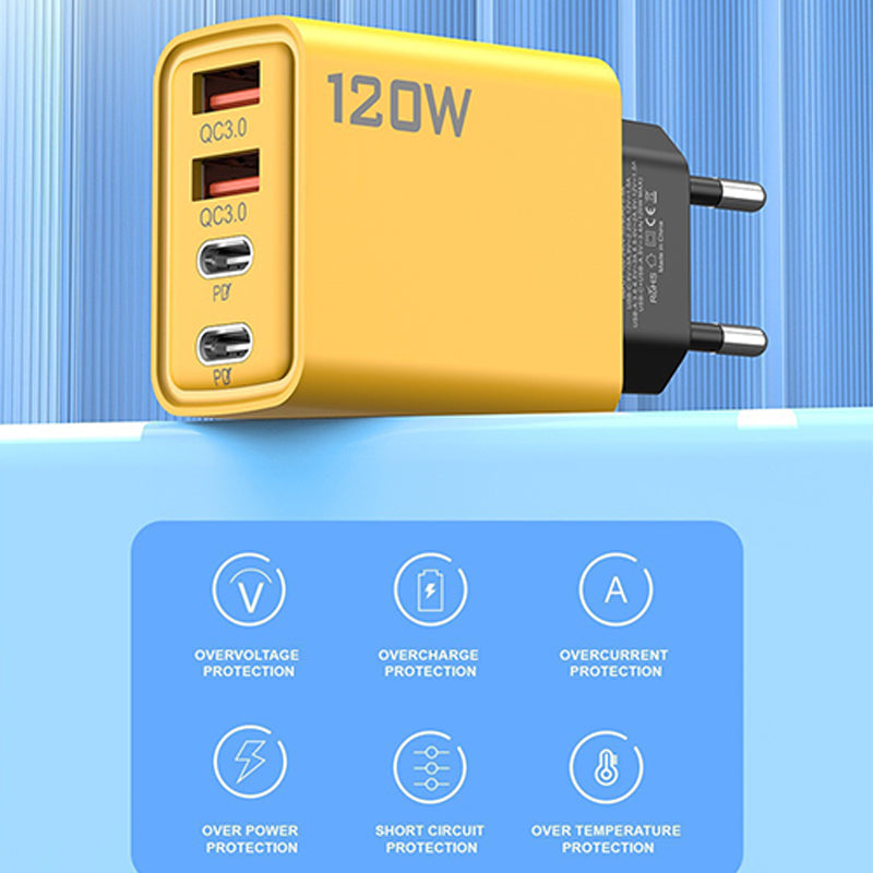 120W USB-Schnellladegerät mit 4 Ports | Brehn