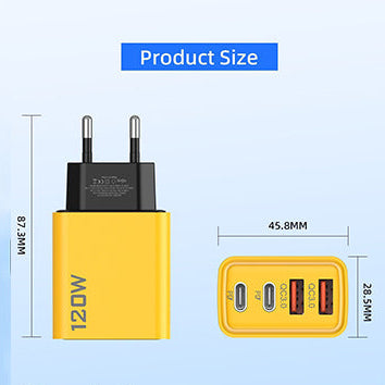 120W USB-Schnellladegerät mit 4 Ports | Brehn