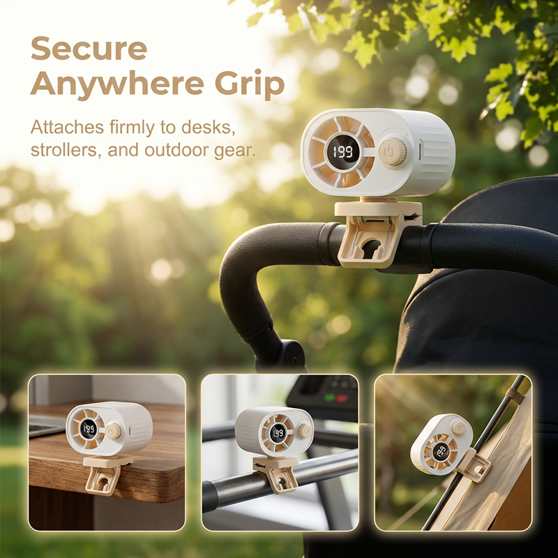 Wiederaufladbarer Clip-On Luftkühler für den Außenbereich | Brehn