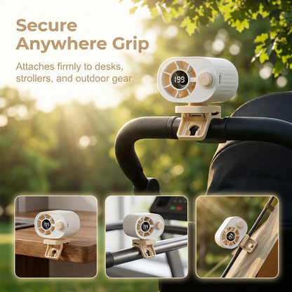Wiederaufladbarer Clip-On Luftkühler für den Außenbereich | Brehn
