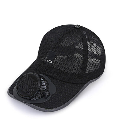 Atmungsaktive Sonnenhut Baseballmütze mit integriertem Solar-Kühlventilator | Brehn