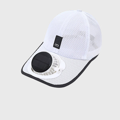 Atmungsaktive Sonnenhut Baseballmütze mit integriertem Solar-Kühlventilator | Brehn