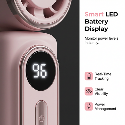 Tragbarer Clip-on Ventilator mit LED-Anzeige | Brehn