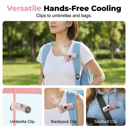 Tragbarer Clip-on Ventilator mit LED-Anzeige | Brehn
