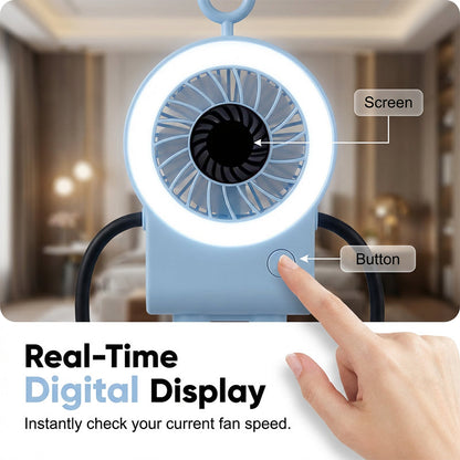 Flexibler Roboter Schreibtischventilator mit LED-Licht | Brehn