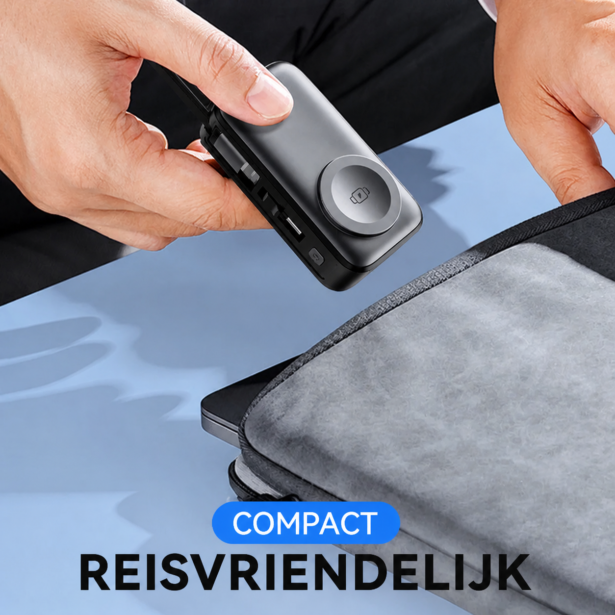 Magnetische 3-in-1 Powerbank mit kabelloser Ladung | Brehn