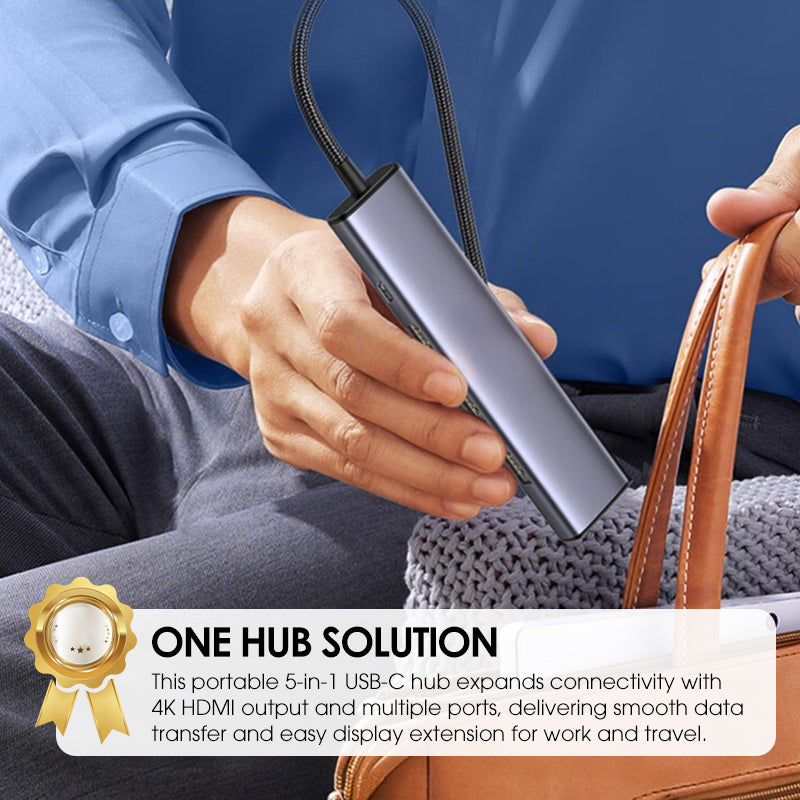 5-in-1 USB-C Hub mit 4K HDMI-Ausgang | Brehn