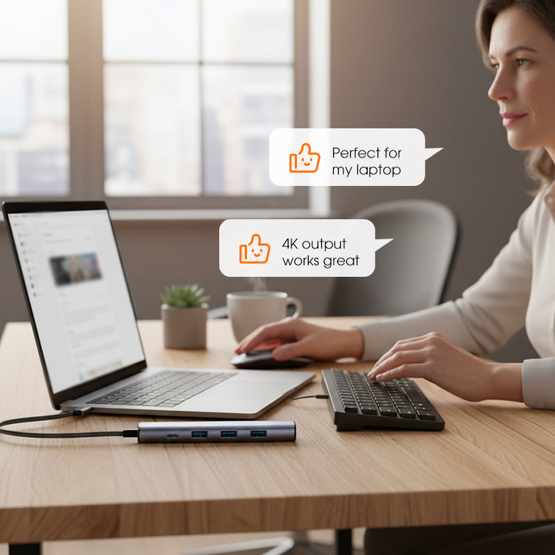 5-in-1 USB-C Hub mit 4K HDMI-Ausgang | Brehn