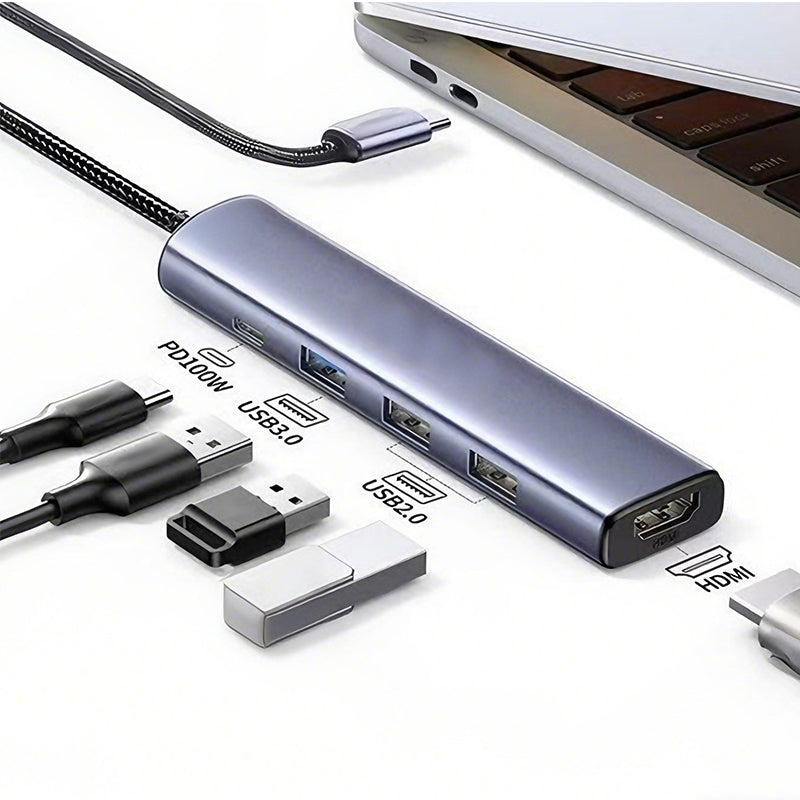 5-in-1 USB-C Hub mit 4K HDMI-Ausgang | Brehn