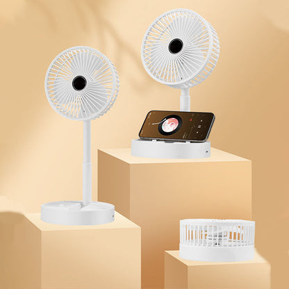 Wiederaufladbarer, faltbarer USB-Teleskopventilator – leise, 180° einstellbar, 4 Geschwindigkeitsstufen, tragbar ✨ | Brehn