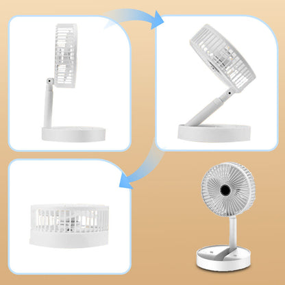Wiederaufladbarer, faltbarer USB-Teleskopventilator – leise, 180° einstellbar, 4 Geschwindigkeitsstufen, tragbar ✨ | Brehn