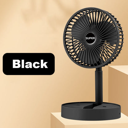 Wiederaufladbarer, faltbarer USB-Teleskopventilator – leise, 180° einstellbar, 4 Geschwindigkeitsstufen, tragbar ✨ | Brehn