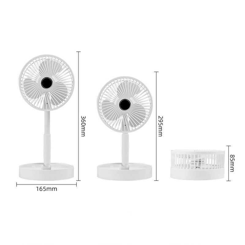 Wiederaufladbarer, faltbarer USB-Teleskopventilator – leise, 180° einstellbar, 4 Geschwindigkeitsstufen, tragbar ✨ | Brehn