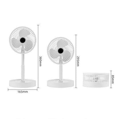 Wiederaufladbarer, faltbarer USB-Teleskopventilator – leise, 180° einstellbar, 4 Geschwindigkeitsstufen, tragbar ✨ | Brehn