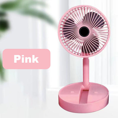 Wiederaufladbarer, faltbarer USB-Teleskopventilator – leise, 180° einstellbar, 4 Geschwindigkeitsstufen, tragbar ✨ | Brehn