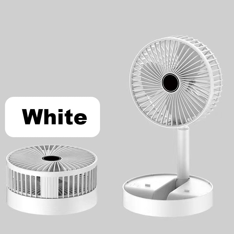 Wiederaufladbarer, faltbarer USB-Teleskopventilator – leise, 180° einstellbar, 4 Geschwindigkeitsstufen, tragbar ✨ | Brehn