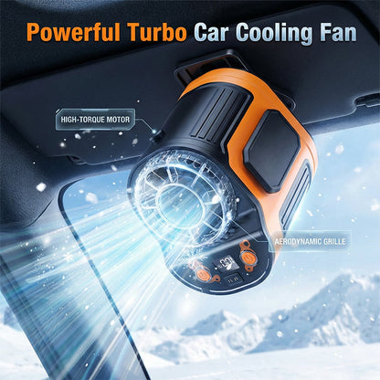 Transportabler Auto Clip-On Ventilator mit LED-Display | Brehn