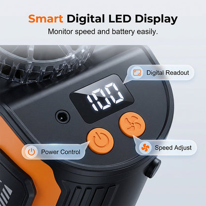 Transportabler Auto Clip-On Ventilator mit LED-Display | Brehn