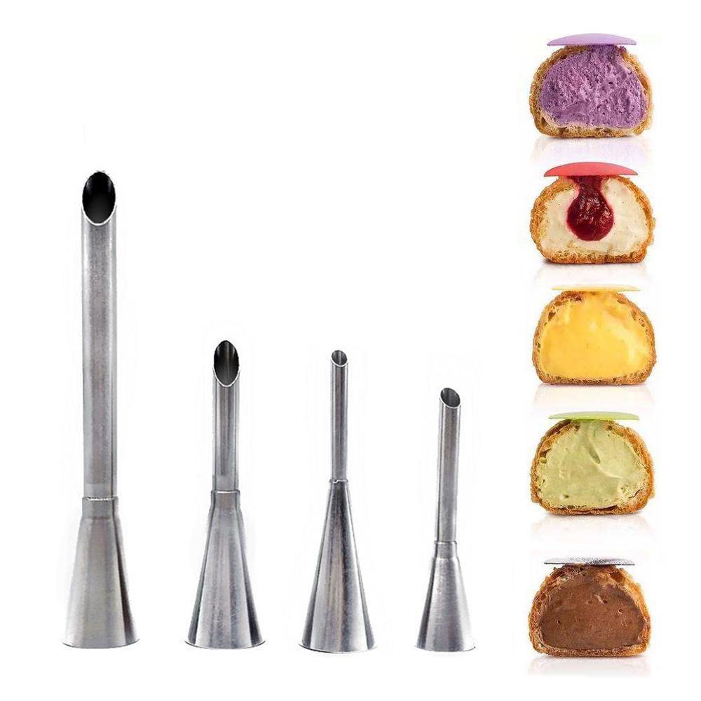 Edelstahl 4 Stück Chrome Éclair Puff Düse | Brehn
