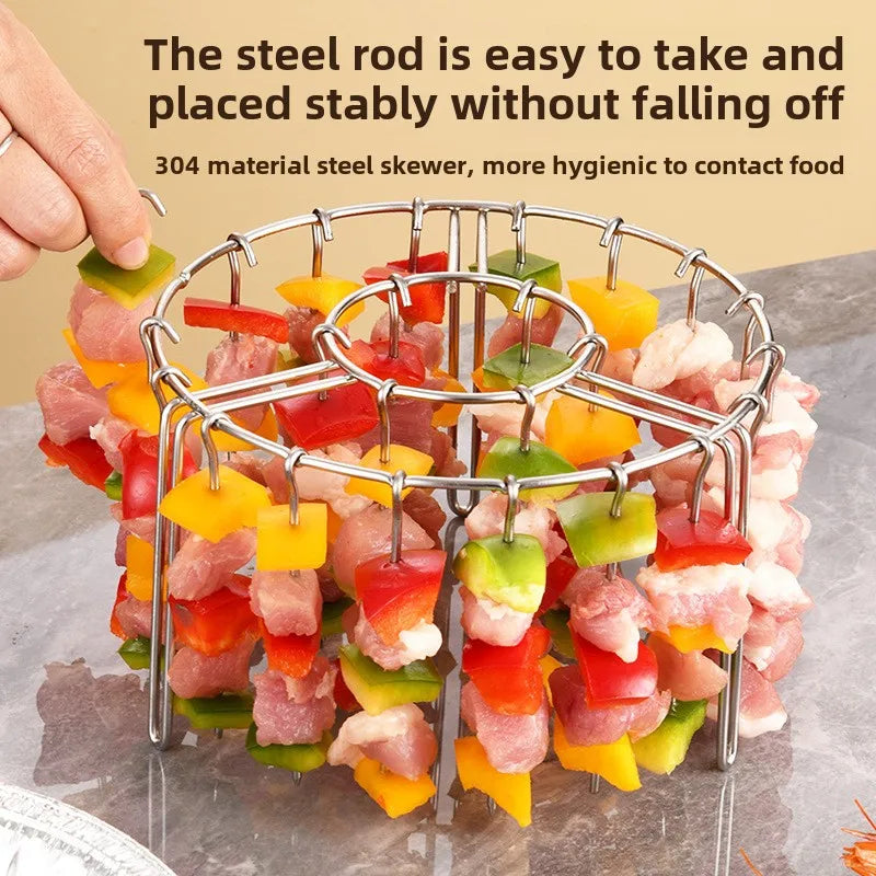 Edelstahl Air Fryer Kebab Rack Vertikale Hängespieße Grill | Brehn