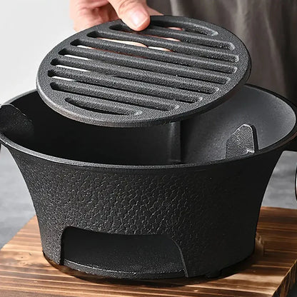 Edelstahl BBQ Grill Tischplatte Gusseisen Holzkohlegrill Herd | Brehn