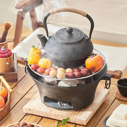 Edelstahl BBQ Grill Tischplatte Gusseisen Holzkohlegrill Herd | Brehn