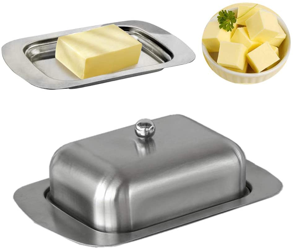 Edelstahl Butterdose mit Deckel Käse Butter Behälter | Brehn