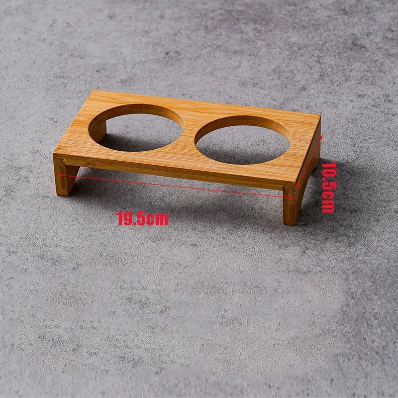 Edelstahl Dip Schalen auf Bambus Serviertablett Set | Brehn