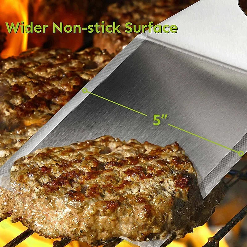 Edelstahl große Grillwender mit Schneidekanten Werkzeug für BBQ | Brehn