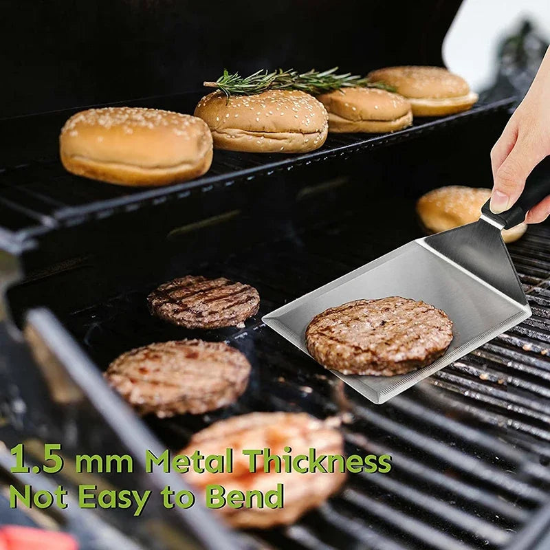 Edelstahl große Grillwender mit Schneidekanten Werkzeug für BBQ | Brehn