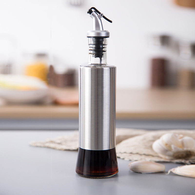 Edelstahl Ölflasche Glas Küchenkrug Lagerdispenser | Brehn
