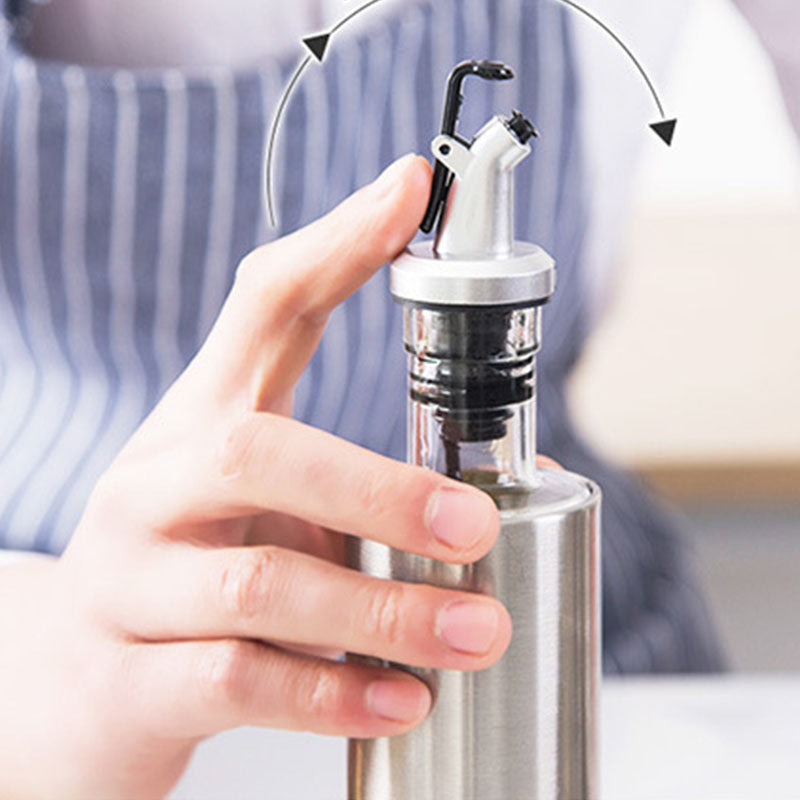 Edelstahl Ölflasche Glas Küchenkrug Lagerdispenser | Brehn