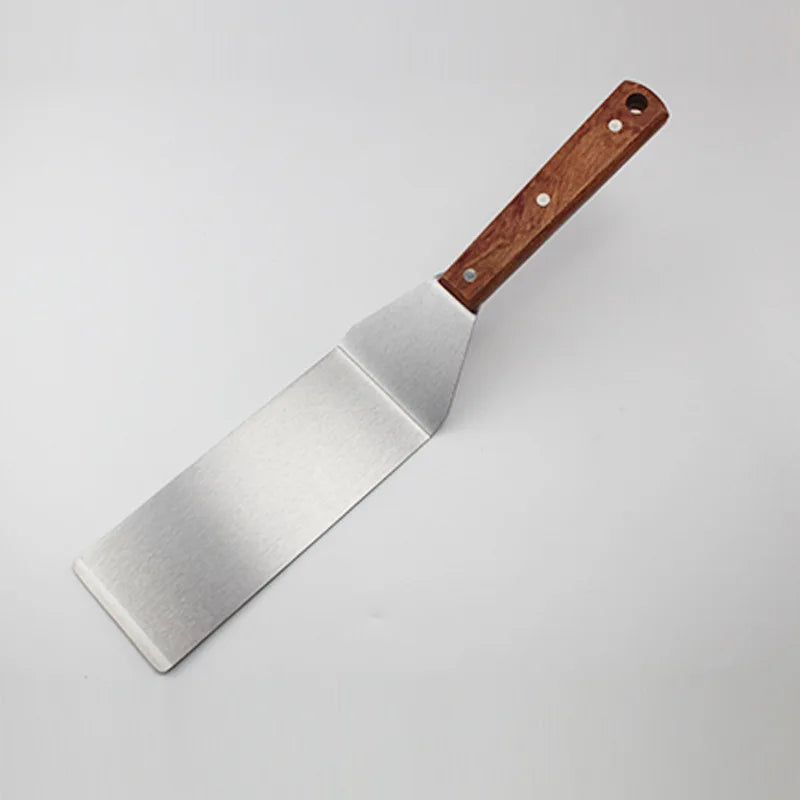 Edelstahl Spatel Schaber mit Holzgriff Grillwender | Brehn
