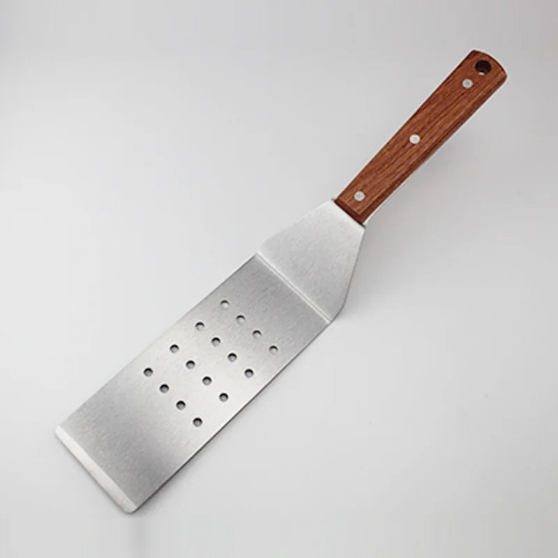 Edelstahl Spatel Schaber mit Holzgriff Grillwender | Brehn