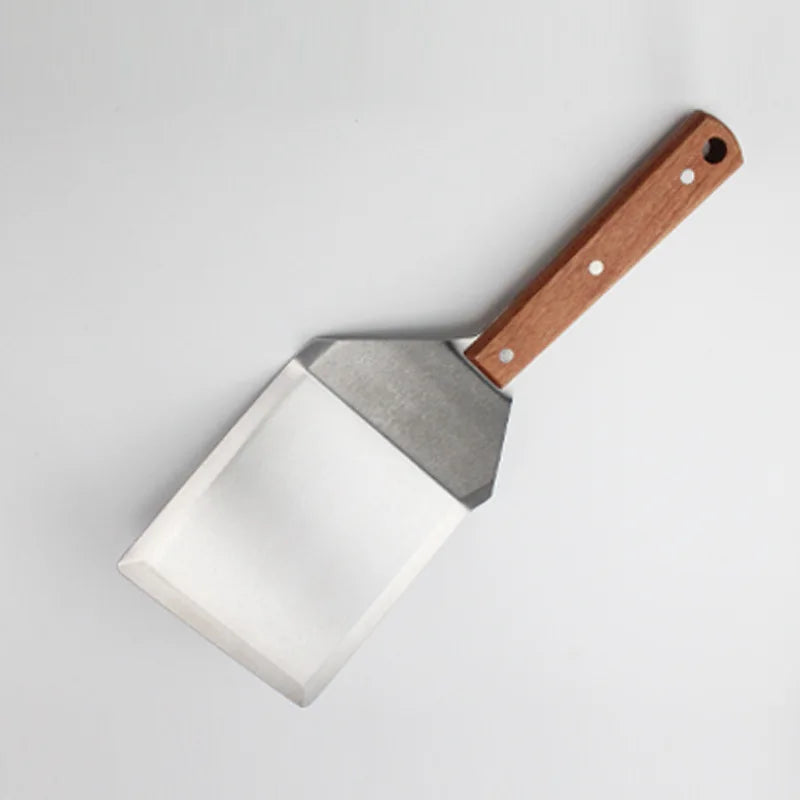 Edelstahl Spatel Schaber mit Holzgriff Grillwender | Brehn