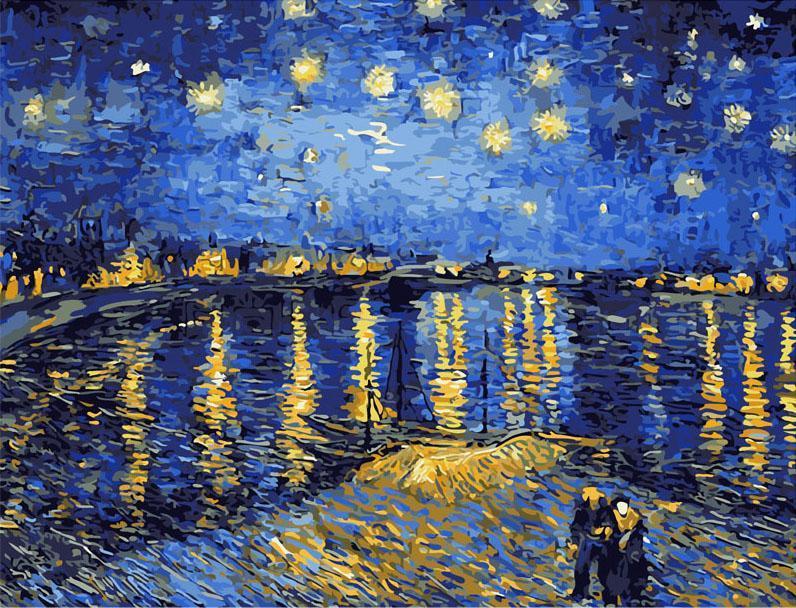 Sternenhimmel Rhône - Van-Go Malen nach Zahlen Kit | Brehn
