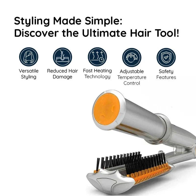STYLESPIN – 2-in-1 rotierende Haarbürste mit einstellbaren Temperaturstufen