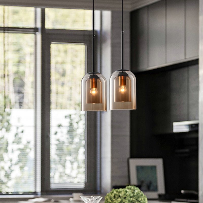 Brehn | Stylische Doppel-Glass Pendelleuchte - AuraGlass