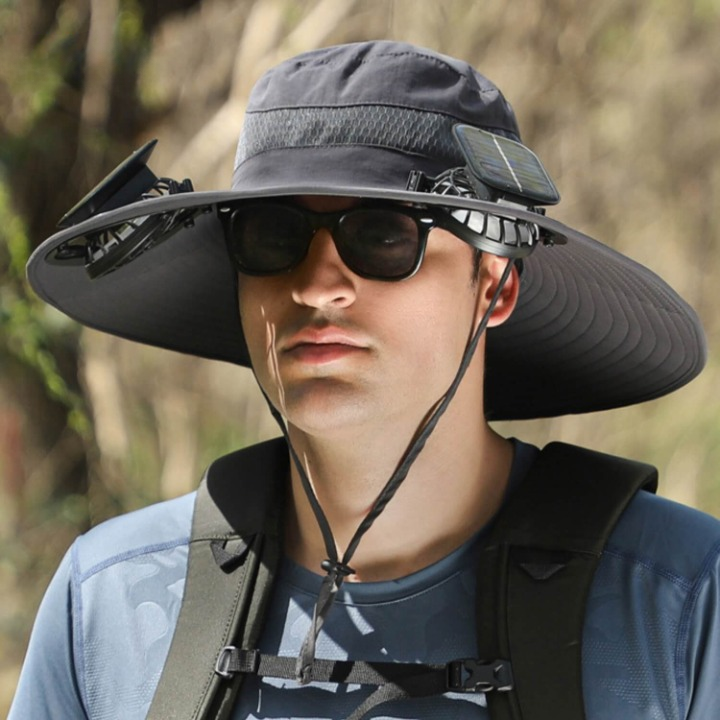 Solarbetriebener Hut mit Ventilator und UV-Schutz - SolarCool VentiHat | Brehn