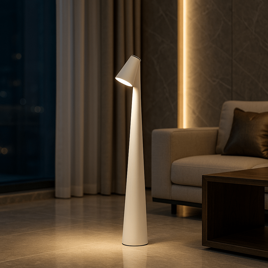 BowLift | EVOLUCE – Rechargeable table lamp with modern design & long battery life