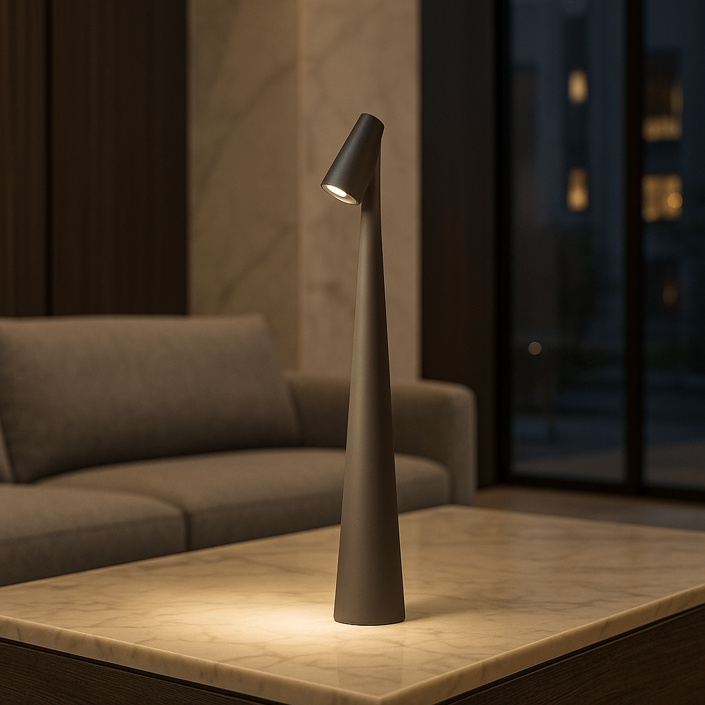 BowLift | EVOLUCE – Rechargeable table lamp with modern design & long battery life
