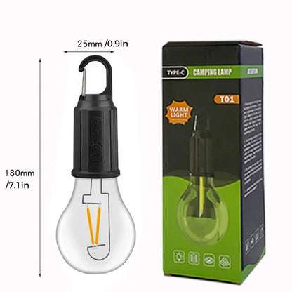 Outdoor Camping Hängende Type-C Lade Retro Glühbirne Licht | Brehn