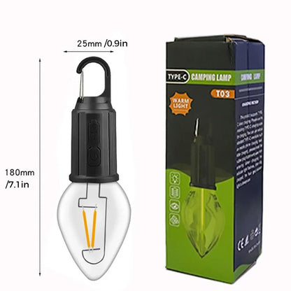 Outdoor Camping Hängende Type-C Lade Retro Glühbirne Licht | Brehn