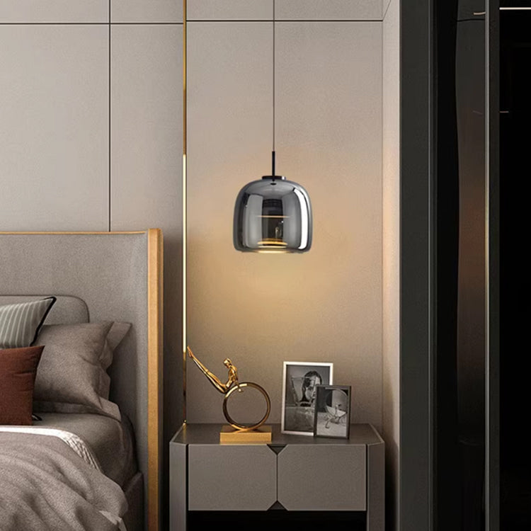 Brehn | MidnightShine Lampe - Modernes schwarzes Glas Design Pendelleuchte