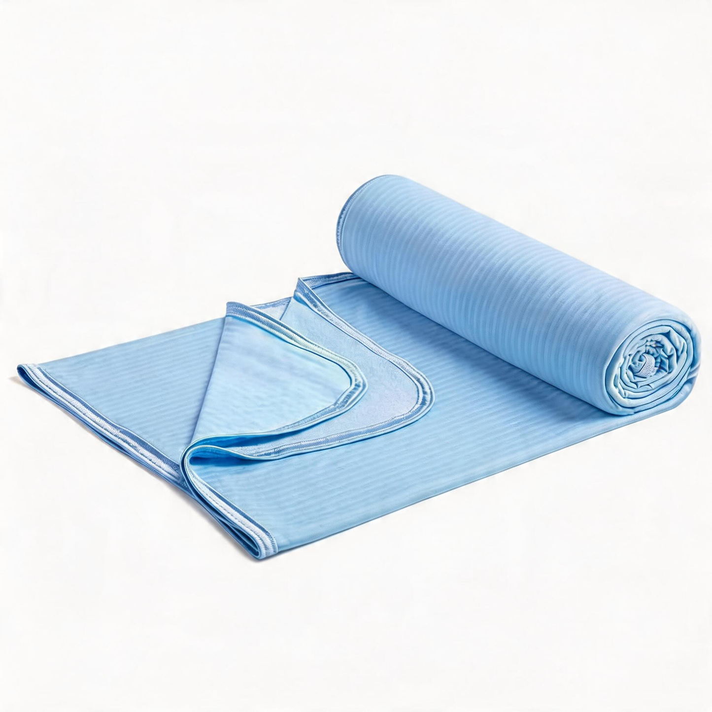 Cool Fiber Q-Max 0.4 Doppelseitige Eis-Seiden-Kühldecke – See blau | Brehn